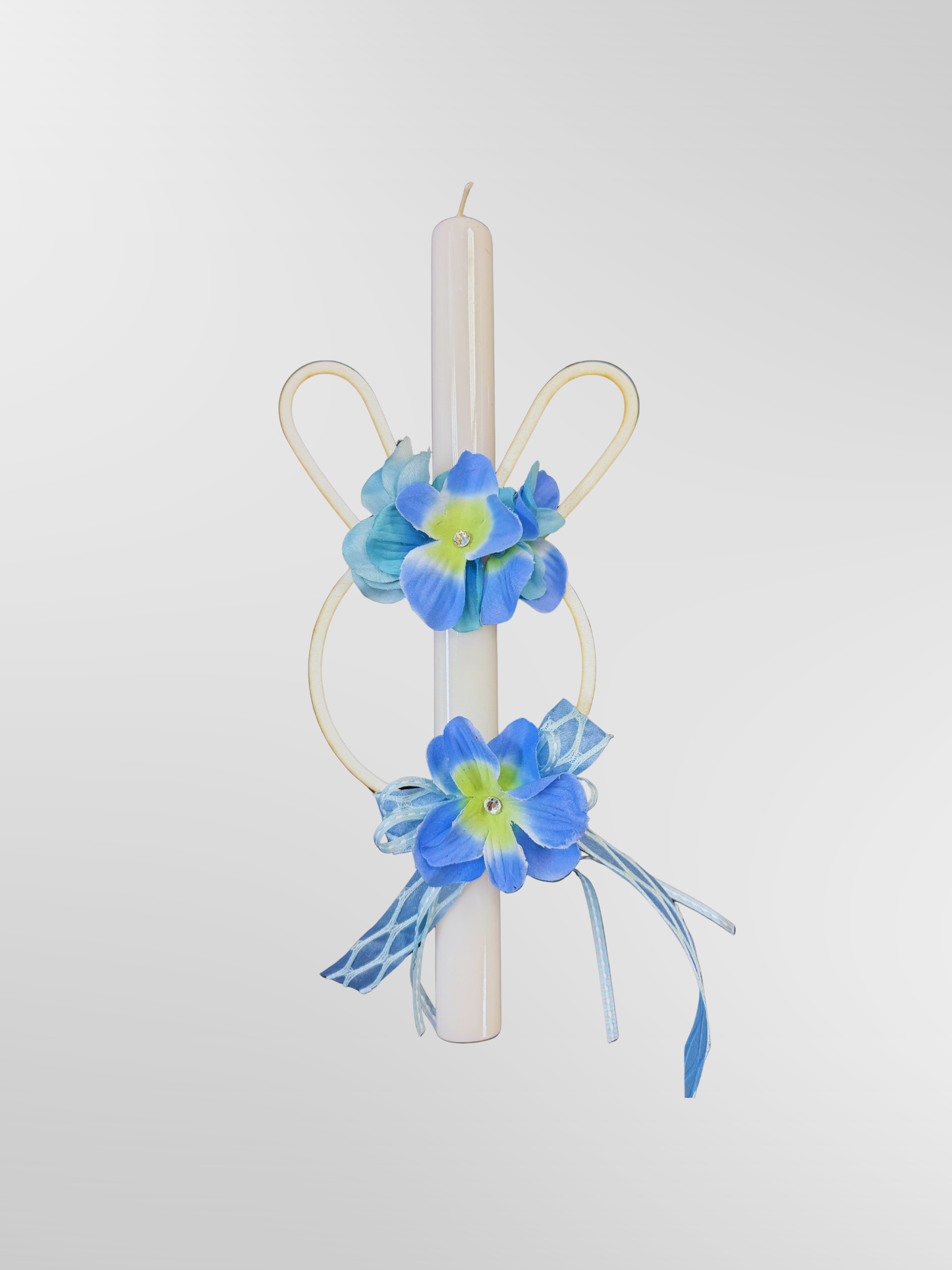 Lambada Easter Greek Candles Handmade Blue Blossom Bunny
