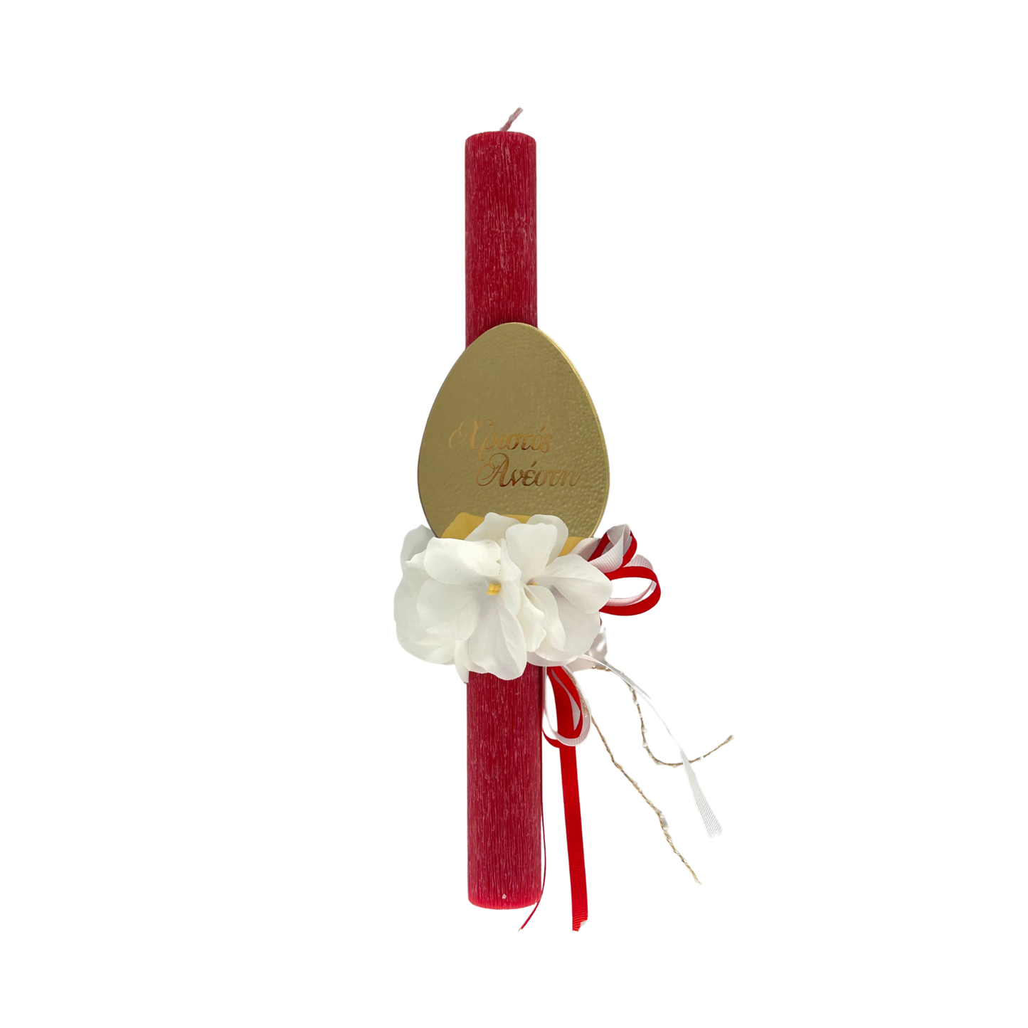 Lambada Easter Greek Candles Handmade Red Xristos Anesti