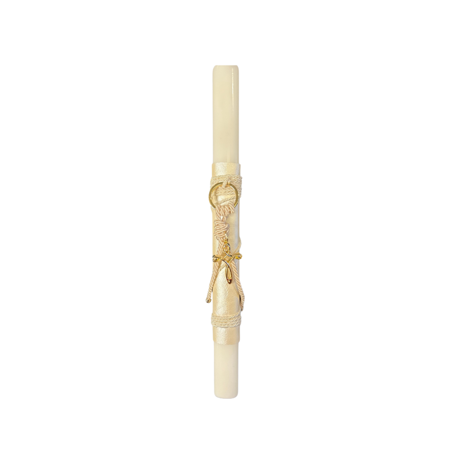 Lambada Easter Greek Candles Handmade Smooth White Delicato Cross