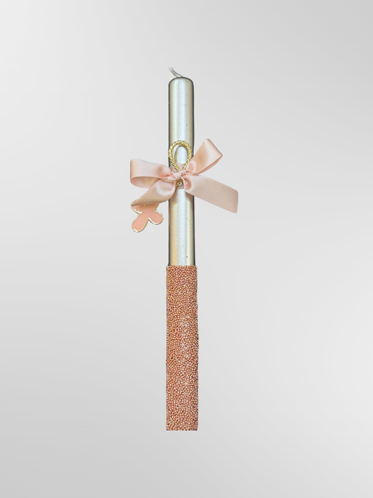 Lambada Easter Greek Candles Handmade Beaded Roses Cross