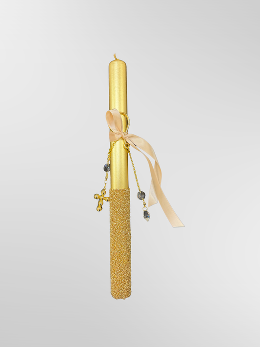 Lambada Easter Greek Candles Handmade Dazzle Gold Delicato Cross
