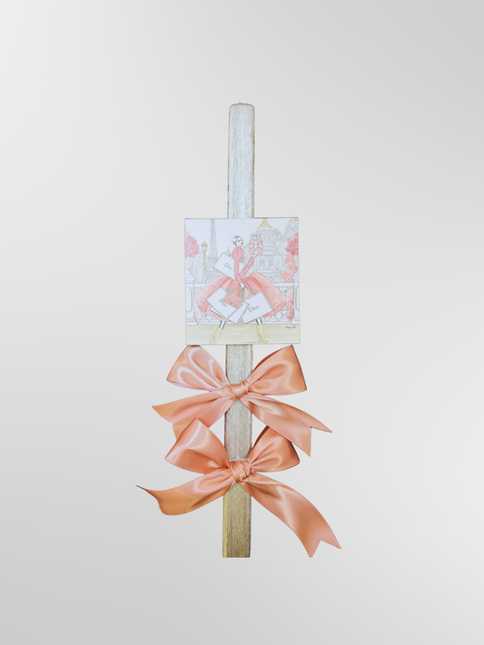 Lambada Easter Greek Candles Handmade J'adore Dior Pink Bow
