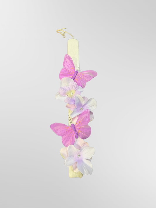 Lambada Easter Greek Candles Handmade Lilac Butterfly Kisses