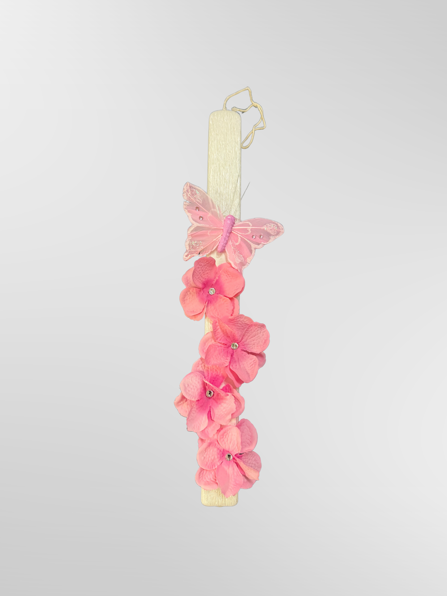 Lambada Easter Greek Candles Handmade Pretty In Pink Textured