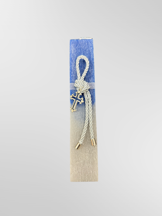 Lambada Easter Greek Candles Handmade Silver Ombre Delicato